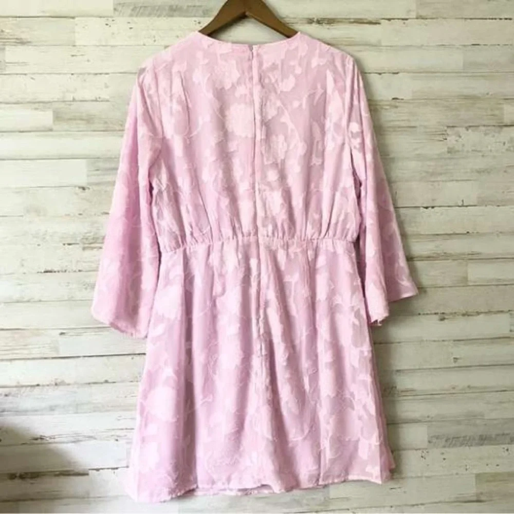 Cato Light Pink Floral Wrap Dress
